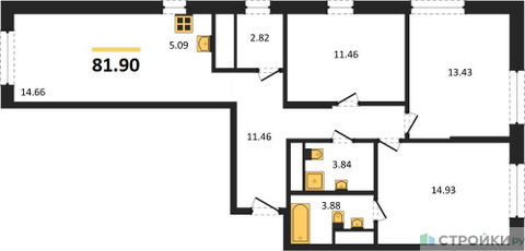Планировка квартиры, ID 473752