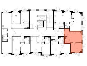 Планировка однокомнатной(квартира) площадью 32.9 квадратных метров в ЖК “ЖК Онежский вал”