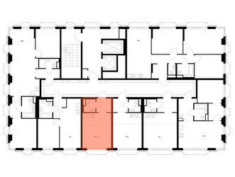 Планировка студии(квартира) площадью 22.3 квадратных метров в ЖК “ЖК 2-й Иртышский”