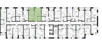 Планировка однокомнатной(квартира) площадью 40.8 квадратных метров в ЖК “ЖК Пушкино Град”