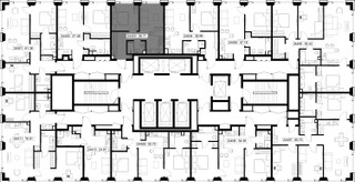 Планировка однокомнатной(квартира) площадью 36.7 квадратных метров в “ЖК SET (Сет)”