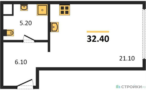 Планировка апартаментов, ID 208588