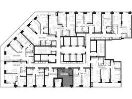 Планировка студии(апартаменты) площадью 26.68 квадратных метров в “ЖК Джойс”