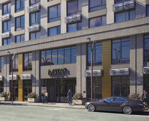 Планировка однокомнатной(апартаменты) площадью 39.2 квадратных метров в ЖК “ЖК Мята”