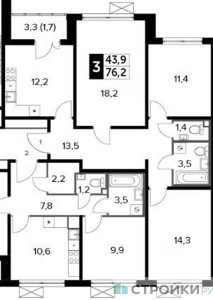 Планировка квартиры, ID 347841