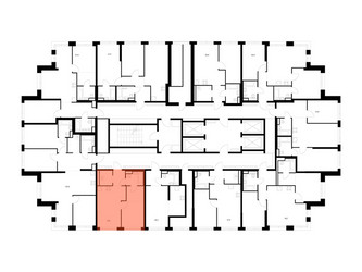 Планировка однокомнатной(квартира) площадью 37.8 квадратных метров в ЖК “ЖК Строгино 360”