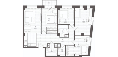 Планировка апартаментов, ID 309755