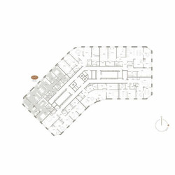 Планировка 4+ комнатной(апартаменты) площадью 198.34 квадратных метров в ЖК “ЖК D'ORO MILLE (Доро Милле)”