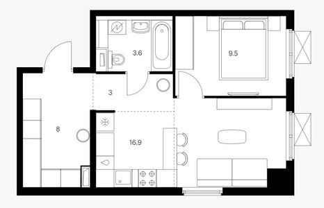 Планировка квартиры, ID 412173