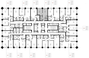 Планировка однокомнатной(квартира) площадью 33.9 квадратных метров в ЖК “Дом премиум-класса МИРА”