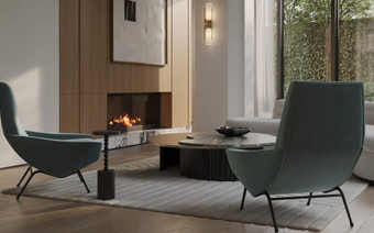 Зал с камином в КД “PHANTOM”