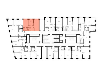 Планировка двухкомнатной(квартира) площадью 51.3 квадратных метров в ЖК “ЖК 2-й Иртышский”