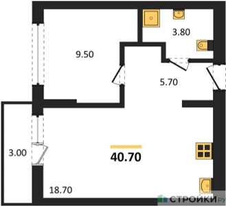 Планировка квартиры, ID 552266