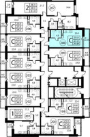 Планировка студии(квартира) площадью 29.1 квадратных метров в “ЖК Космос”