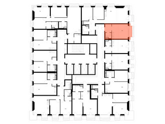 Планировка студии(квартира) площадью 23.9 квадратных метров в ЖК “ЖК 2-й Иртышский”