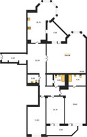 Планировка 4+ комнатной(квартира) площадью 215.1 квадратных метров в “ЖК Вавилово”