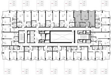 Планировка двухкомнатной(квартира) площадью 64.2 квадратных метров в ЖК “Дом премиум-класса МИРА”