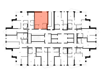 Планировка студии(квартира) площадью 39.7 квадратных метров в ЖК “ЖК Строгино 360”