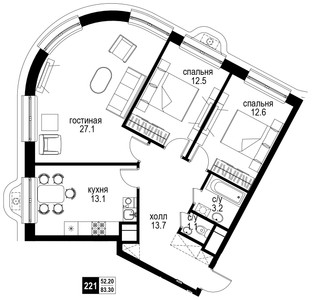 Планировка квартиры, ID 190311