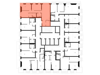 Планировка трехкомнатной(квартира) площадью 83 квадратных метров в ЖК “ЖК 2-й Иртышский”