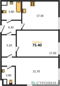 Планировка квартиры, ID 125852
