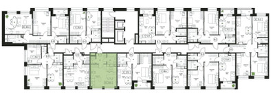 Планировка студии(квартира) площадью 30 квадратных метров в ЖК “ЖК Пушкино Град”