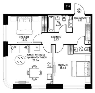 Планировка квартиры, ID 213949