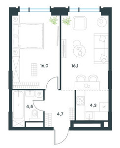Планировка квартиры, ID 380903