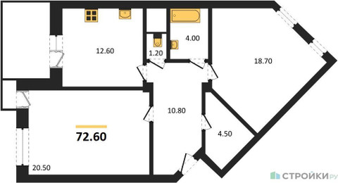 Планировка квартиры, ID 546127
