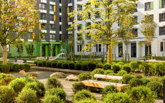 Сквер на территории ЖК "Бунинские луга"