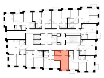 Планировка студии(квартира) площадью 28.3 квадратных метров в ЖК “ЖК Онежский вал”