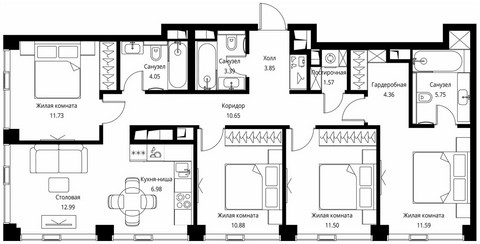 Планировка квартиры, ID 271690