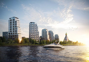 Вид на Клубный город на реке "Primavera" с воды