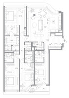 Планировка 4+ комнатной(квартира) площадью 227.3 квадратных метров в “Клубный дом PHANTOM (Фантом)”