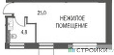 Планировка студии(квартира) площадью 30.1 квадратных метров в ЖК “ЖК Резиденции Архитекторов”