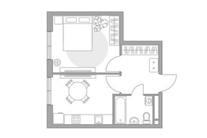Планировка однокомнатной(квартира) площадью 36.62 квадратных метров в “ЖК Нижегородская от Гранель”