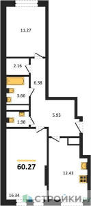 Планировка квартиры, ID 537495