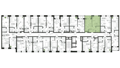 Планировка однокомнатной(квартира) площадью 40.6 квадратных метров в ЖК “ЖК Пушкино Град”