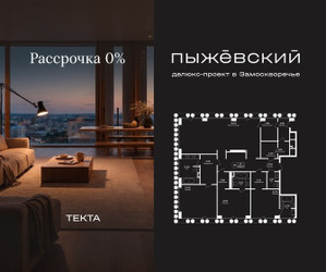 Планировка 4+ комнатной(квартира) площадью 196.12 квадратных метров в ЖК “ЖК Пыжёвский”