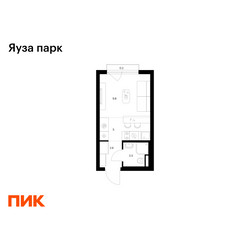 Планировка студии(квартира) площадью 20.1 квадратных метров в ЖК “ЖК Яуза Парк (Мытищи)”