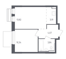 Планировка однокомнатной(квартира) площадью 35.86 квадратных метров в “ЖК Рублевский Квартал”