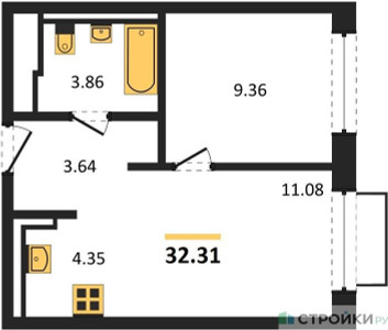 Планировка квартиры, ID 239240