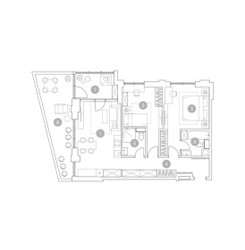 Планировка трехкомнатной(квартира) площадью 81.2 квадратных метров в ЖК “ЖК ВЭРИ на Миклухо-Маклая”