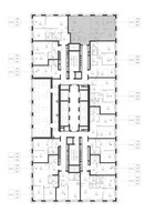 Планировка трехкомнатной(квартира) площадью 80 квадратных метров в “ЖК SET (Сет)”