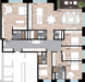 Планировка квартиры 4+ комнат (Квартиры)251