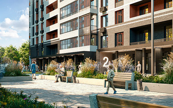 Придомовая территория ЖК “Малаховский”