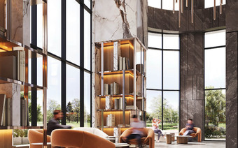 Лобби в ЖК "Гранд Фили"