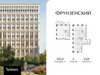Планировка 4+ комнатной(квартира) площадью 355.5 квадратных метров в “Клубный квартал "Фрунзенский"”