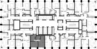 Планировка однокомнатной(квартира) площадью 31.1 квадратных метров в “ЖК SET (Сет)”