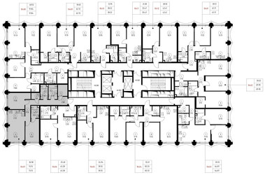 Планировка двухкомнатной(квартира) площадью 73.2 квадратных метров в ЖК “Дом премиум-класса МИРА”